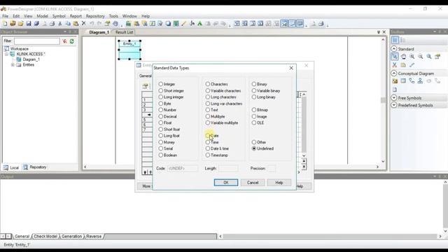 Power Designer - Conceptual Data Model & Logical Data Model Database Klinik