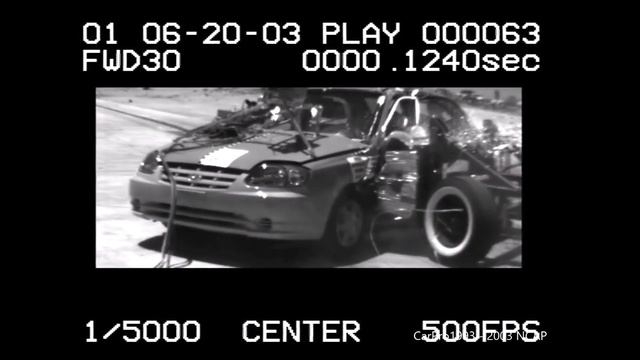 2003-2005 Hyundai Accent Sedan NHTSA MDB Side Crash Test смотреть онлайн