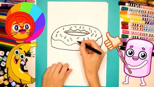 Как нарисовать Пончик ✨ Простые рисунки ✨ Уроки рисования для детей ✨