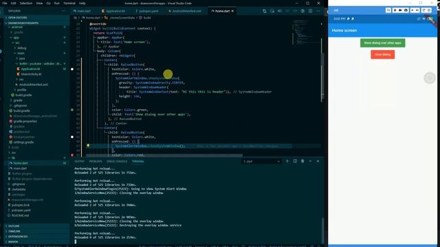 How to Display over other  Apps Flutter ?