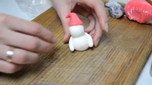 Снеговики из мастики 3 варианта