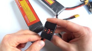 Цифровой индикатор напряжения батарей LiPo 1-8S со световым и звуковым сигнализатором | BX100