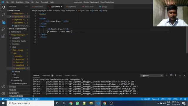 ?Flask Tutorial - Flask Template Inheritance ? Flask Project Rest API ? Flask Framework Python Tami