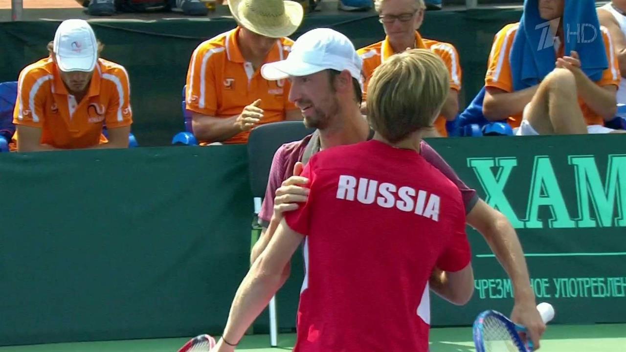 Сборная России по теннису вышла в плей-офф Мировой группы Кубка Дэвиса