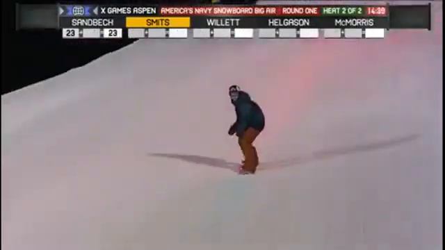 Seppe Smits Top Runs Snowboard Big Air round 1 X Games Aspen 2013 смотреть онлайн