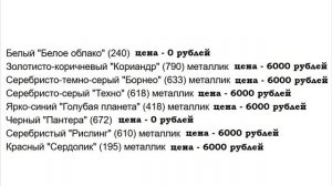 Самые популярные цвета кузова Lada Granta FL