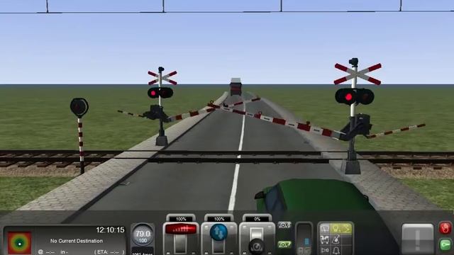 An AHOB railroad crossing @ My route built to test railroad crossings in Train Simulator 2013 смотреть онлайн