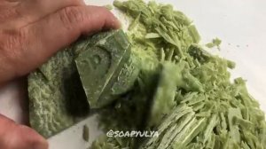 ASMR cutting dry soap on the table