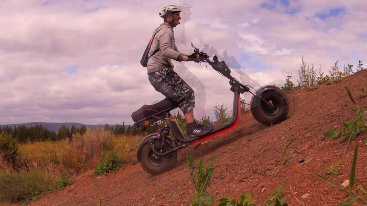 Как Ситикоко едет в гору по грунтовке? Citycoco White Siberia 2WD смотреть онлайн