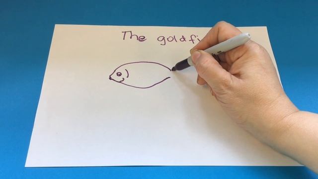 How to draw a goldfish - Рисуем золотую рыбку смотреть онлайн