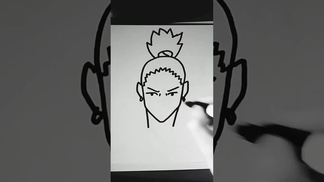 How to draw Shikamaru // Как нарисовать Шикамару Нара #аниме #какнарисовать #шикамару #shikamaru