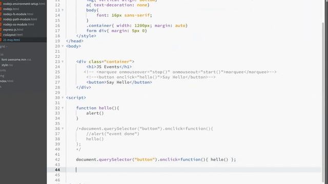 JavaScript Events | Tech Altum | Classroom Session | 21 March | Weekend 10 AM Batch