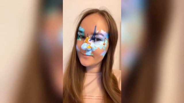 Маска для сторис в Инстаграм с 2D изображениями на лице смотреть онлайн