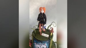 Торт Алиса в стране чудес. Шляпник из мастики