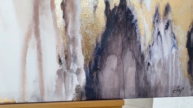 Большая Абстракция картина акрилом на натянутом холсте "Нега" 90х70 см смотреть онлайн