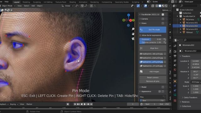 Facebuilder Blender : Convert Image to 3D Model WILL SMITH Keentools Facebuilder : Blender Tutorial