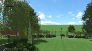 Ландшафтный дизайн. Территория храмового комплекса : Липецкая обл, Задонский р-н, с. Кашары,