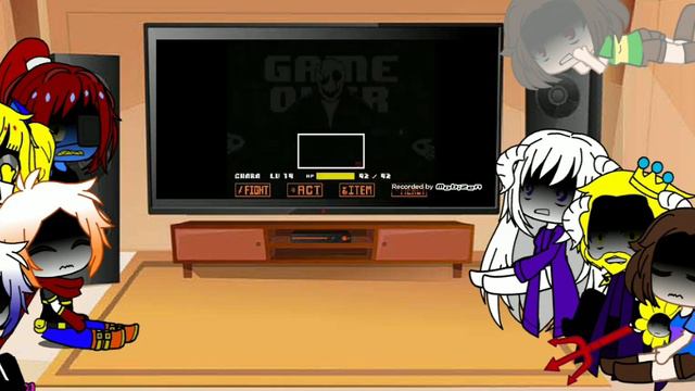 Undertale reacts to gaster Determination fight [original react]