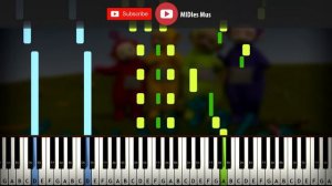 Teletubbies - Main Theme Intro Piano Tutorial (Sheet Music + midi)