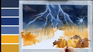 Гроза - акварельный мастер-класс