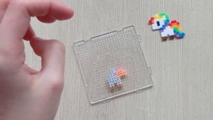 как сделать единорога из термомозайки!!!