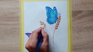 Рисуем красивых бабочек.