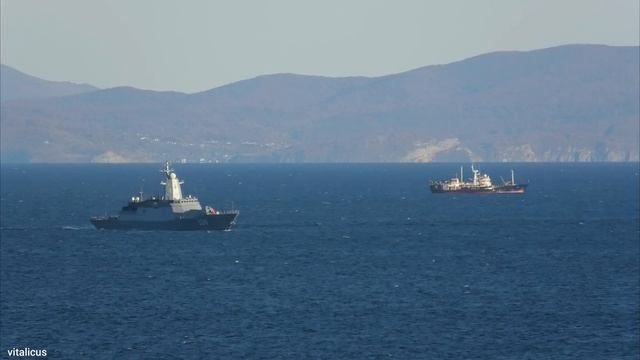 Корвет "Алдар Цыденжапов" на ходовых испытаниях, Владивосток. смотреть онлайн