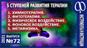 5 ступеней развития терапии. Средства воздействия. От грубого к тонкому. От Материи к Духу.