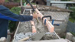 Строительство дома своими руками. Часть11. Заливка перемычек с использованием вибратора DDE.