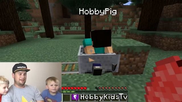 HobbyNOOB'S First Night In Minecraft by HobbyKidsTV смотреть онлайн
