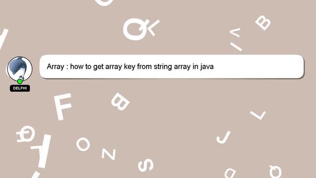 Array : how to get array key from string array in java смотреть онлайн