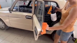 Тонируем грязную форточку Ваз 2106 не снимая её