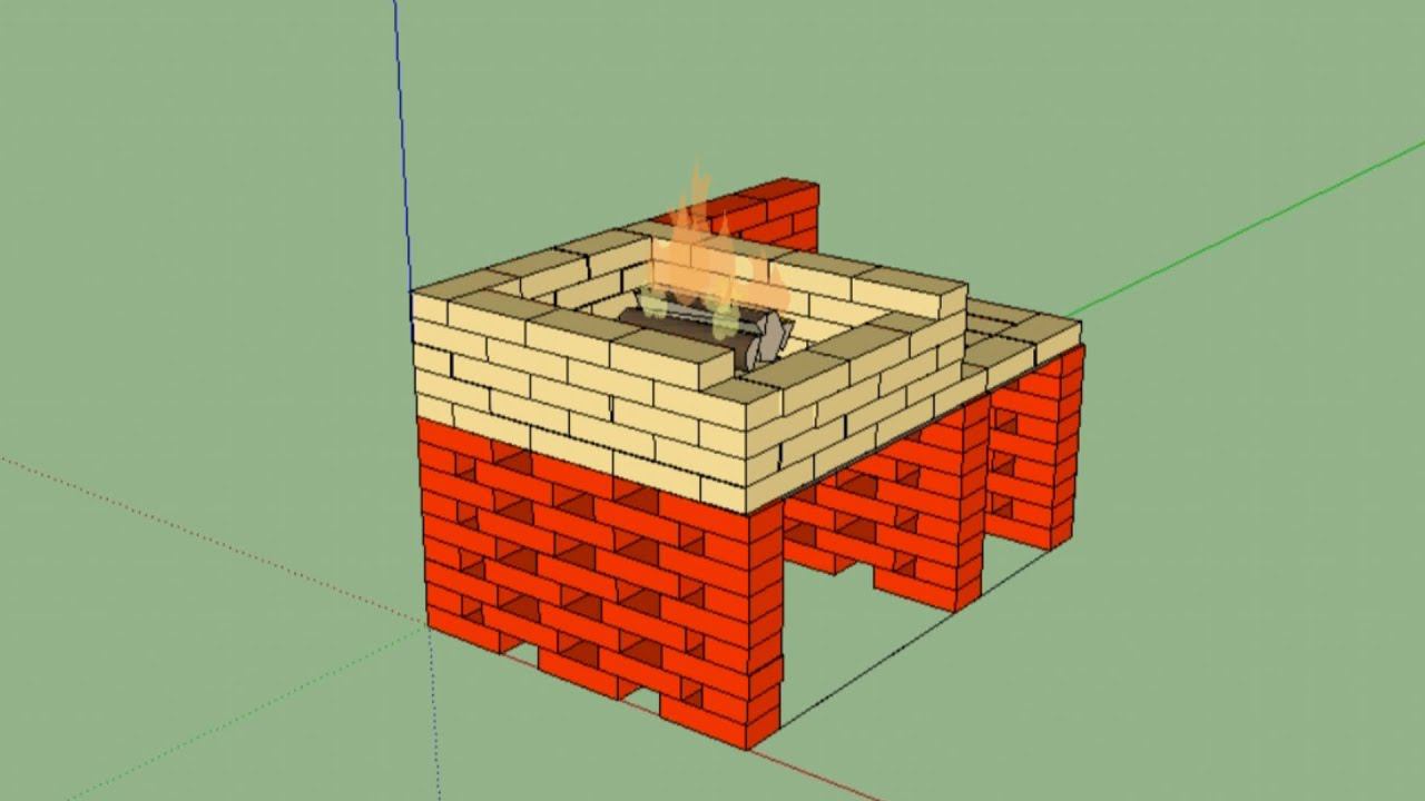 Мангал из Кирпича Своими Руками.