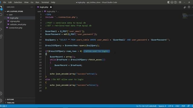 PHP Login with MySql Database | iOS & Android Flutter Backend Tutorial | eCommerce Shopping App 202