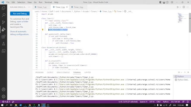 Python Arcade - basic Timer class смотреть онлайн
