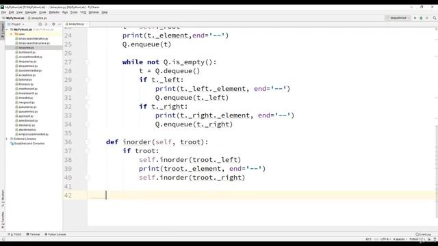 7  Binary Tree Implementation using Linked Structure   Python Program