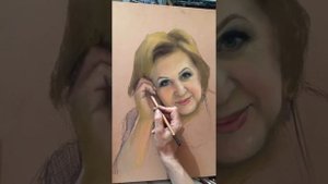 Процесс рисования портрета сухой пастелью