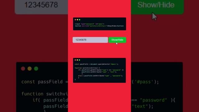 Hide and Show Javascript | Javascript  | #css #viral #subscribe #javascript #js