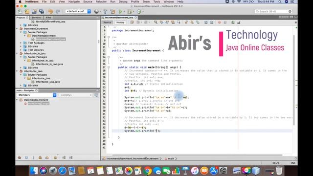 Java Online Class Room Training | Java Increment & Decrement Operator Example смотреть онлайн