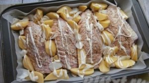 Крылья индейки с картошкой в духовке