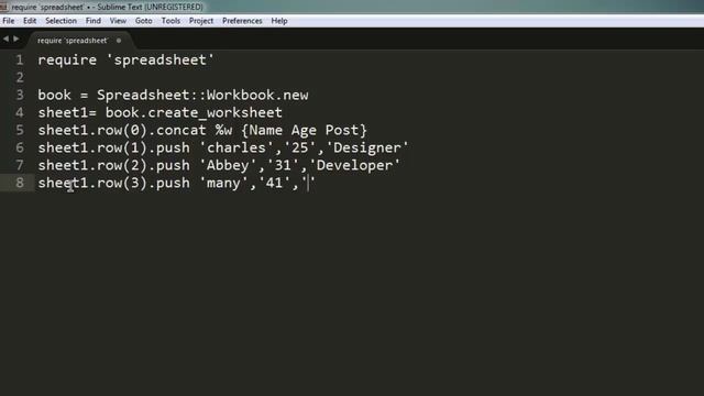 Create Excel Spreadsheet with Ruby смотреть онлайн