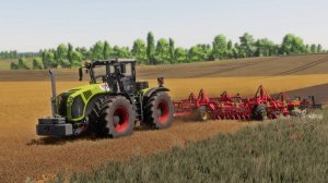Farming Simulator 22 / Карта No Mans Land / Культивация Claas Xerion 5000