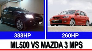 Mercedes ML500 5.5L 388h_p vs Mazda 3 MPS.mp4