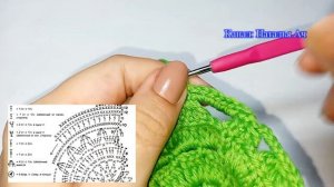 Салфетка Подсолнух крючком - Мастер-класс по рядам