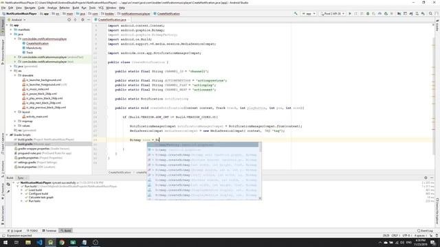 Music Player On Notification - #1 - Android Studio Tutorial