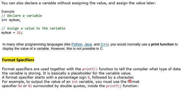 C comments | C variables | Format Specifiers in C | C language For Beginner's | C For Beginner's #2
