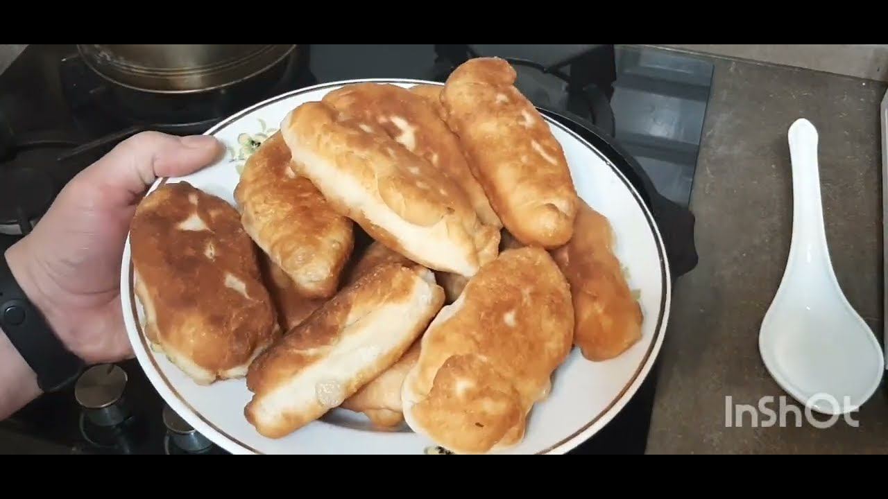 Жареные мини пирожки с сосисками