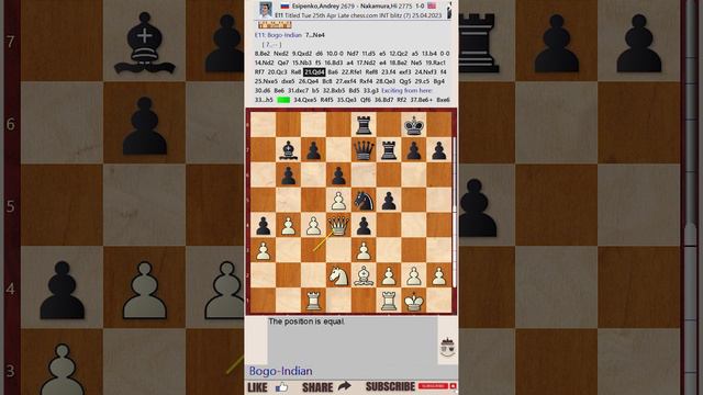 Titled Tuesday 25th April Late 2023 - Round: 7 || Andrey Esipenko vs Hikaru Nakamura