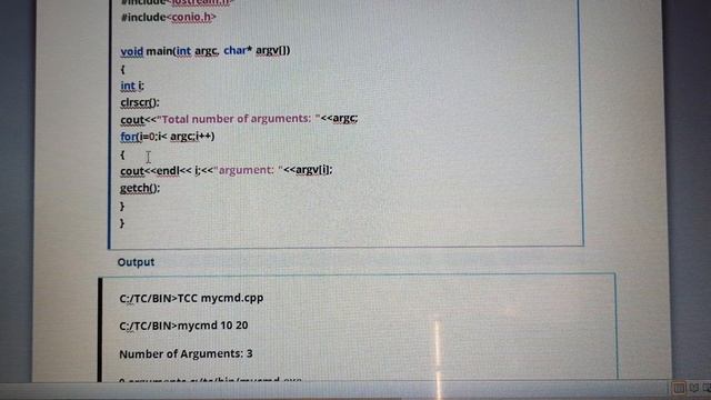 Command line arguments in C++