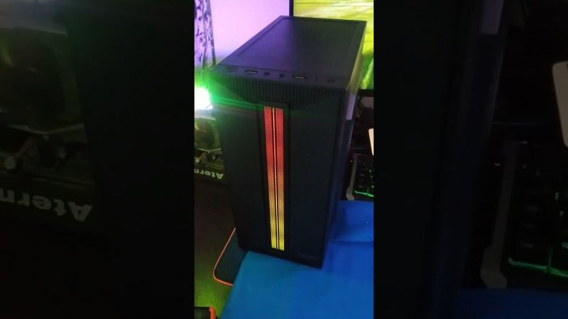 Корпус "Ginzzu B350 RGB лента", работа подсветки.